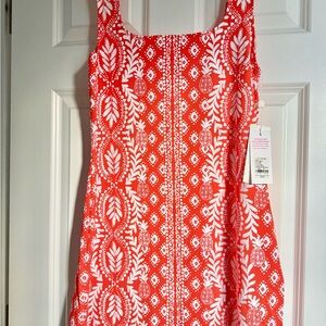 Lilly Pulitzer White and Orange Mini Dress